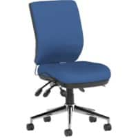 Dynamic Independent Seat & Back Task Operator Chair Without Arms Chiro Blue Seat Without Headrest Medium Back