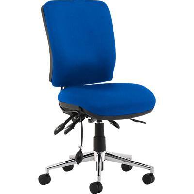 Dynamic Independent Seat & Back Task Operator Chair Without Arms Chiro Blue Seat Without Headrest Medium Back