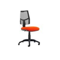 Dynamic Permanent Contact Backrest Task Operator Chair Without Arms Eclipse II Black Back, Orange Seat Without Headrest High Back