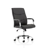 Dynamic Tilt & Lock Executive Chair Fixed Arms Carter Luxury Black Seat Without Headrest High Back