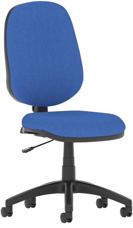 Dynamic Permanent Contact Backrest Task Operator Chair Without Arms Eclipse I Blue Seat Without Headrest High Back