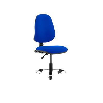 Dynamic Permanent Contact Backrest Task Operator Chair Without Arms Eclipse I Blue Seat Without Headrest High Back and Hi Rise Draughtsman Kit