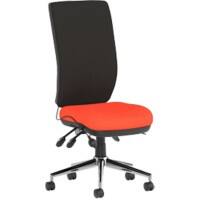 Dynamic Independent Seat & Back Task Operator Chair Without Arms Chiro Tabasco Red Seat Without Headrest High Back Black Fabric