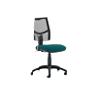 Dynamic Tilt & Lock Task Operator Chair Height Adjustable Arms Eclipse Plus II Black Back, Maringa Teal Seat Without Headrest Medium Back