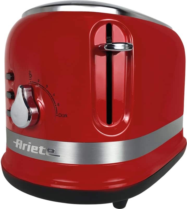 Ariete Moderna AR1491 2 slice toaster 6 Browning settings Metal Red