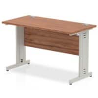 dynamic Impulse Straight Desk Rectangular Walnut Cantilever 1,200 (W) x 600 (D) x 730 (H) mm MFC (Melamine Faced Chipboard)
