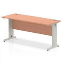 dynamic Impulse Straight Desk Rectangular Beech Cantilever 1,600 (W) x 600 (D) x 730 (H) mm MFC (Melamine Faced Chipboard)