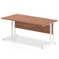 dynamic Impulse Straight Desk Rectangular Walnut Cantilever 1,600 (W) x 800 (D) x 730 (H) mm MFC (Melamine Faced Chipboard)
