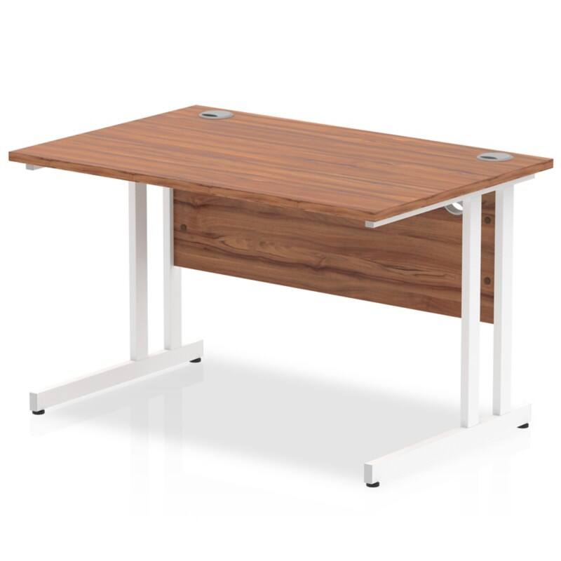 dynamic Impulse Straight Desk Rectangular Walnut Cantilever 1,200 (W) x 800 (D) x 730 (H) mm MFC (Melamine Faced Chipboard)