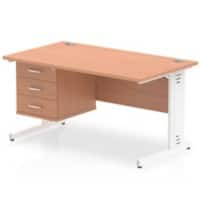 Dynamic Desk Impulse MI001781 Brown 1400 mm (W) x 800 mm (D) x 730 mm (H)