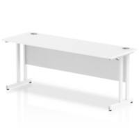 dynamic Impulse Straight Desk Rectangular White Cantilever 1,800 (W) x 600 (D) x 730 (H) mm MFC (Melamine Faced Chipboard)