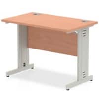 dynamic Impulse Straight Desk Rectangular Beech Cantilever 1,000 (W) x 600 (D) x 730 (H) mm MFC (Melamine Faced Chipboard)