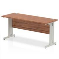 dynamic Impulse Straight Desk Rectangular Walnut Cantilever 1,600 (W) x 600 (D) x 730 (H) mm MFC (Melamine Faced Chipboard)