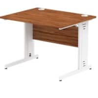 dynamic Impulse Straight Desk Rectangular Walnut Cantilever 1,000 (W) x 800 (D) x 730 (H) mm MFC (Melamine Faced Chipboard)