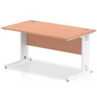 dynamic Impulse Straight Desk Rectangular Beech Cantilever 1,400 (W) x 800 (D) x 730 (H) mm MFC (Melamine Faced Chipboard)