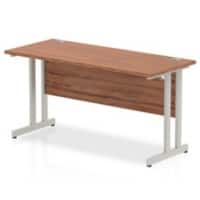 dynamic Impulse Straight Desk Rectangular Walnut Cantilever 1,400 (W) x 600 (D) x 730 (H) mm MFC (Melamine Faced Chipboard)