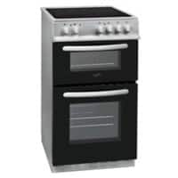 Statesman Double Oven EDC50S Electric Cooker Self-Clean ETC Enamel Stainless Steel Silver