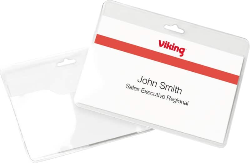 Viking Name Badge Without Clip 9 x 6 cm Pack of 10