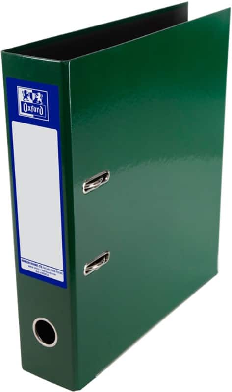 OXFORD Classy Wide Lever Arch File A4 70 mm Dark Green 2 Rings Board, Paper High-Glossy