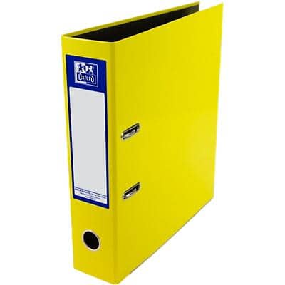 OXFORD Classy Lever Arch File A4 70 mm Yellow 2 ring Board, Paper High-Glossy