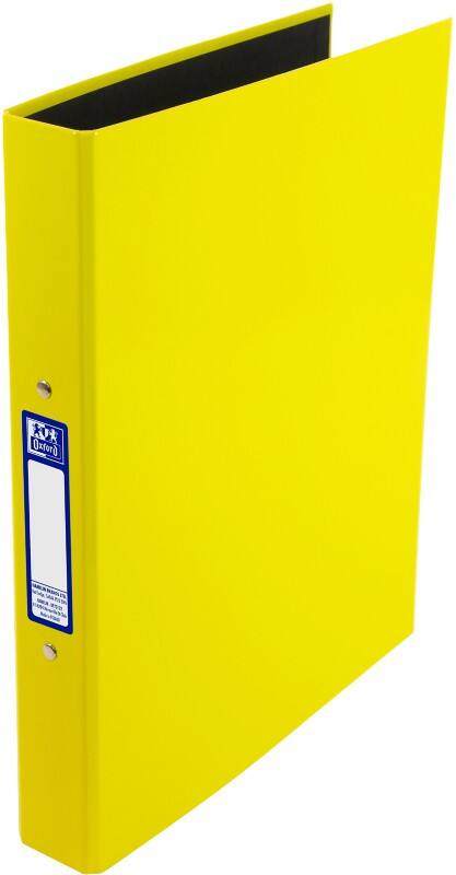 OXFORD 25 mm Ring Binder Cardboard, Paper A4+ 2 Rings Yellow Classy