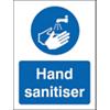 Stewart Superior Health and Safety Sign Hand Sanitiser Vinyl Blue, White 20 x 15 cm