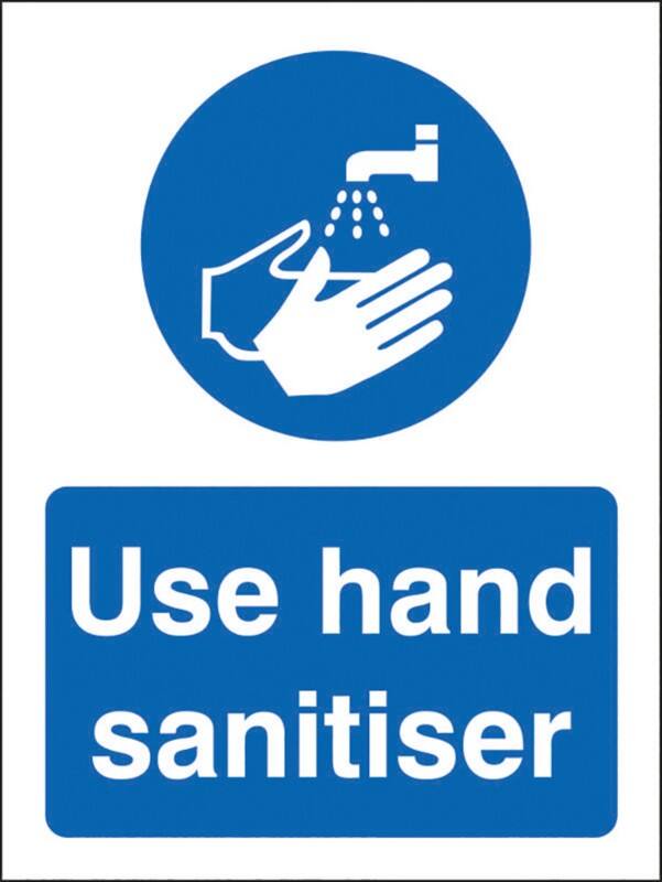 Stewart Superior Health and Safety Sign Use hand sanitiser Adhesive Plastic 20 x 15 cm M401SRP