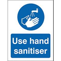 Stewart Superior Health and Safety Sign Use hand sanitiser Plastic Blue, White 30 x 20 cm