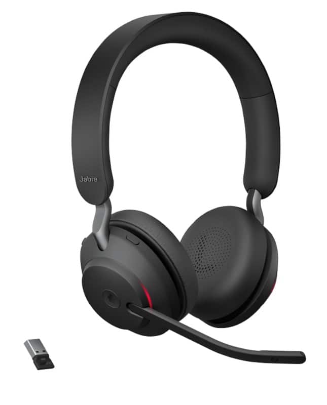 Jabra Evolve2 65 65 Wireless Telephone Headset Bluetooth, USB With Microphone Stereo Black