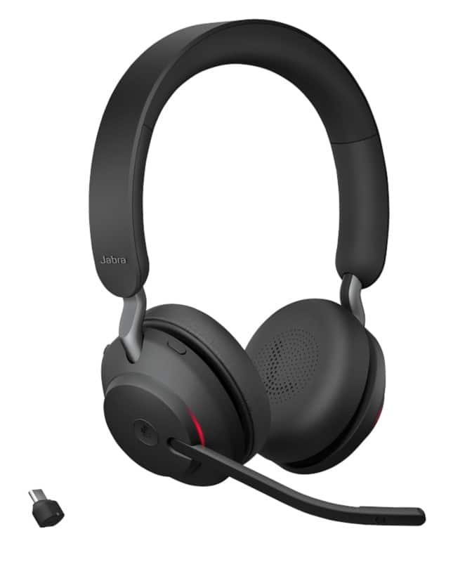 Jabra Evolve2 65 Wireless Headset Bluetooth, USB With Microphone Stereo Black