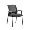 Dynamic Visitor Chair Fixed Armrest Metro Seat Black Fabric