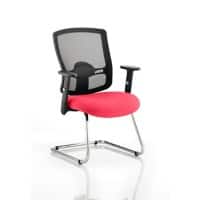 Dynamic Visitor Chair Adjustable Armrest Portland Seat Bergamot Cherry Fabric