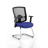 Dynamic Visitor Chair Adjustable Armrest Portland Seat Stevia Blue Fabric