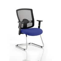Dynamic Visitor Chair Adjustable Armrest Portland Seat Stevia Blue Fabric