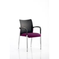 Dynamic Visitor Chair Fixed Armrest Academy Seat Tansy Purple