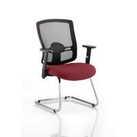 Dynamic Visitor Chair Adjustable Armrest Portland Seat Ginseng Chilli Fabric