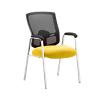 Dynamic Visitor Chair Fixed Armrest Portland Seat Senna Yellow Fabric