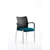 dynamic Academy Visitor Chair Fixed Armrest Maringa Teal Academy 620 x 570 x 870 mm