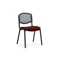 Dynamic Stacking Chair ISO Black Frame Mesh Back Ginseng Chilli Fabric Seat Pack of 4 Without Arms