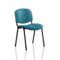 Dynamic Stacking Chair ISO Seat Maringa Teal Pack of 4 Without Arms Fabric
