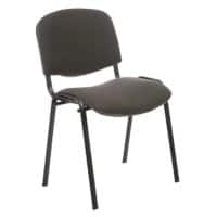 Dynamic Stacking Chair ISO Charcoal Without Arms Fabric Pack of 4