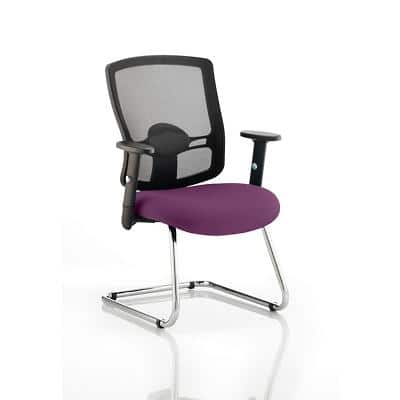 Dynamic Visitor Chair Adjustable Armrest Portland Seat Tansy Purple Fabric
