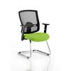 Dynamic Visitor Chair Adjustable Armrest Portland Seat Myrrh Green Fabric