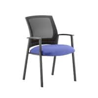 Dynamic Visitor Chair Fixed Armrest Metro Seat Stevia Blue Fabric