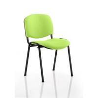 Dynamic Stacking Chair ISO Seat Myrrh Green Pack of 4 Without Arms Fabric