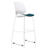 Dynamic Visitor Chair High Stool Florence Seat Maringa Teal Without Arms Fabric