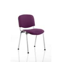 Dynamic Stacking Chair ISO Chrome Frame Tansy Purple Fabric Seat Pack of 4 Without Arms