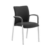 Dynamic Visitor Chair Fixed Armrest Academy Seat Black Fabric