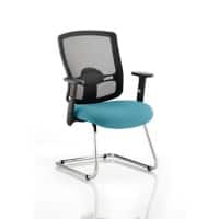 Dynamic Visitor Chair Adjustable Armrest Portland Seat Maringa Teal Fabric