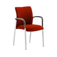 Dynamic Visitor Chair Fixed Armrest Academy Seat Tobasco Red Fabric